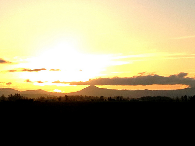Sunset over the Coast Range from Junction City