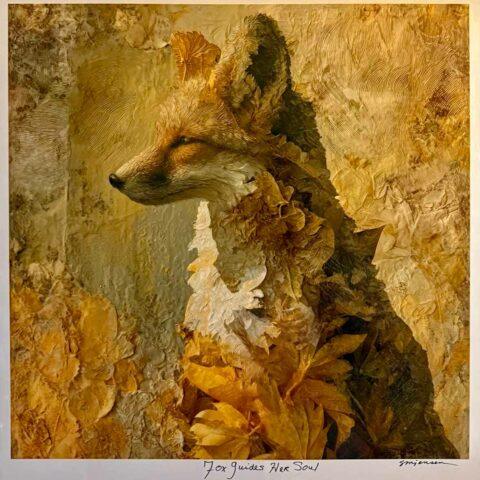Fox Guides Her Soul (Gilded 16" x 16")